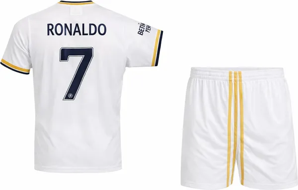 White_Linen_Regular_Fit_Football_Jersey_T-Shirt_and_Shorts_Set_For_Men