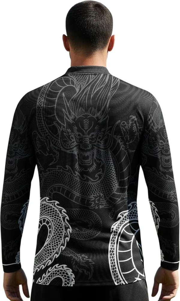 Black_Linen_Polo_Neck_Full_Sleeve_Dragon_Football_Jersey_For_Men