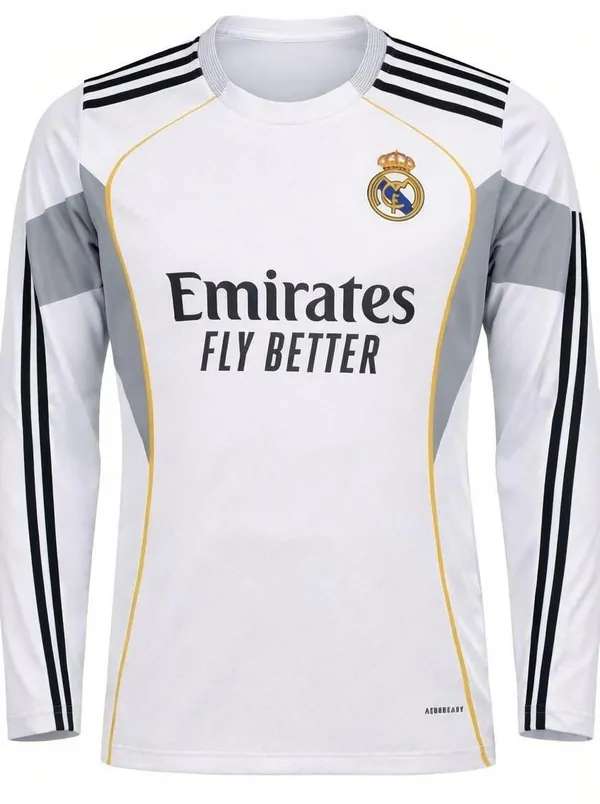 White_Linen_Round_Neck_Full_Sleeve_Real_Madrid_Jersey_For_Men