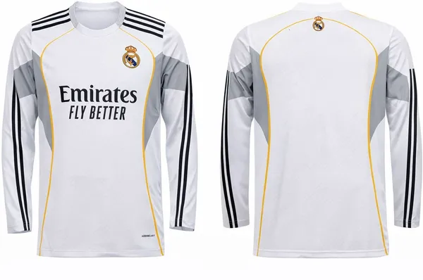 White_Linen_Round_Neck_Full_Sleeve_Real_Madrid_Jersey_For_Men