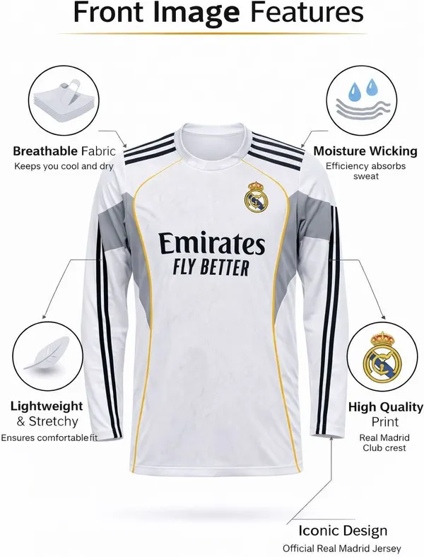 White_Linen_Round_Neck_Full_Sleeve_Real_Madrid_Jersey_For_Men