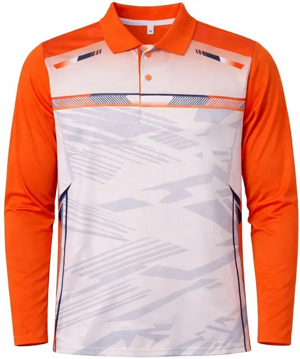 Multicolor_Linen_Full_Sleeve_Polo_Neck_T-Shirt_For_Men