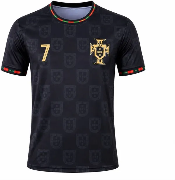 Black_Linen_Round_Neck_Portugal_No._7_Football_Jersey_For_Men