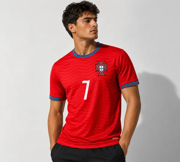 Red_Linen_Round_Neck_Portugal_No._7_Football_Jersey_For_Men