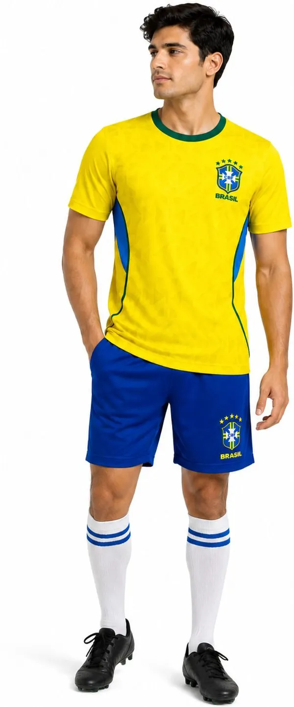 Yellow_Linen_Printed_Football_Jersey_Set_For_Men