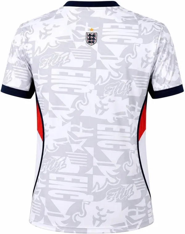 White_Linen_Round_Neck_England_Football_Jersey_T-Shirt_For_Men