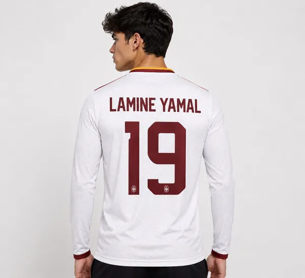 White_Linen_Full_Sleeve_Spain_Football_T-Shirt_For_Men