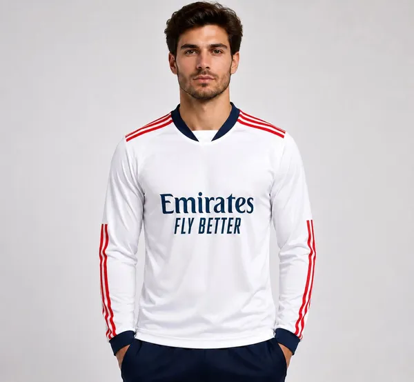 White_Linen_Full_Sleeve_Striped_Football_Jersey_T-Shirt_For_Men
