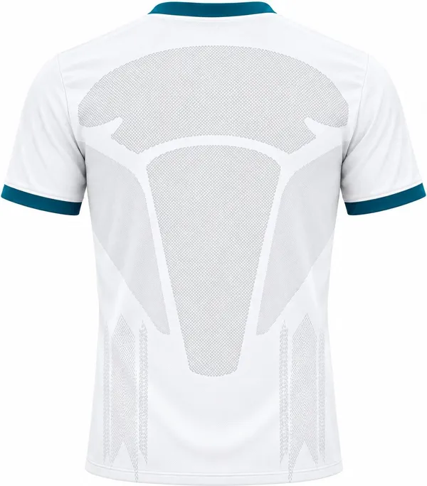 White_Linen_Round_Neck_Striped_Football_Jersey_T-Shirt_For_Men
