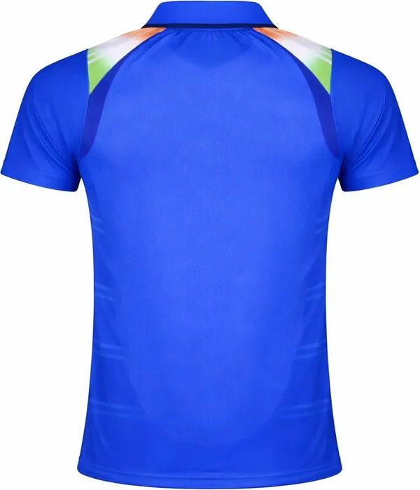 Blue_Linen_V_Neck_T-Shirt_For_Men