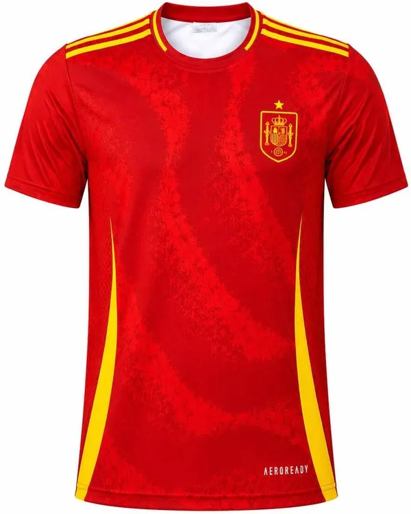 Red_Linen_Round_Neck_Spain_Football_Jersey_For_Men