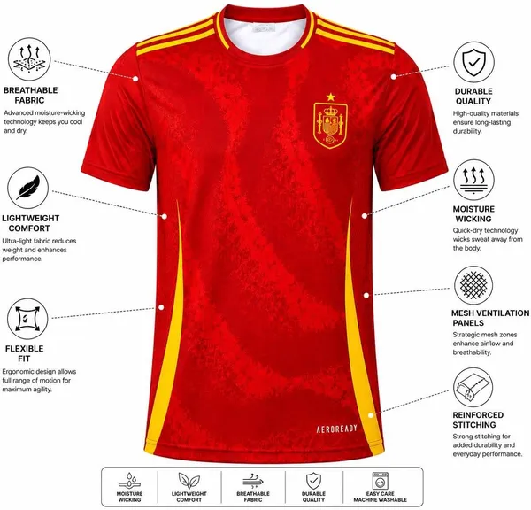 Red_Linen_Round_Neck_Spain_Football_Jersey_For_Men