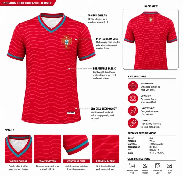 Red_Linen_V_Neck_T-Shirt_For_Men