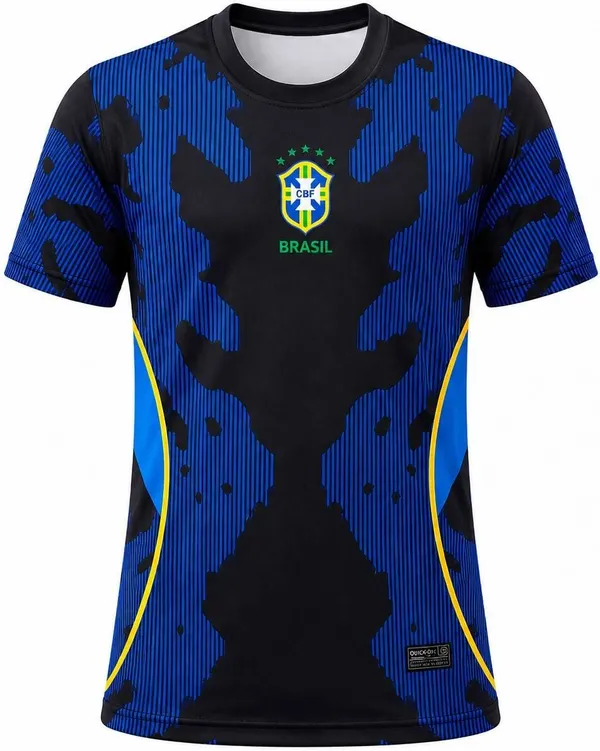 Blue_Linen_Printed_V_Neck_Athletic_T-Shirt_For_Men