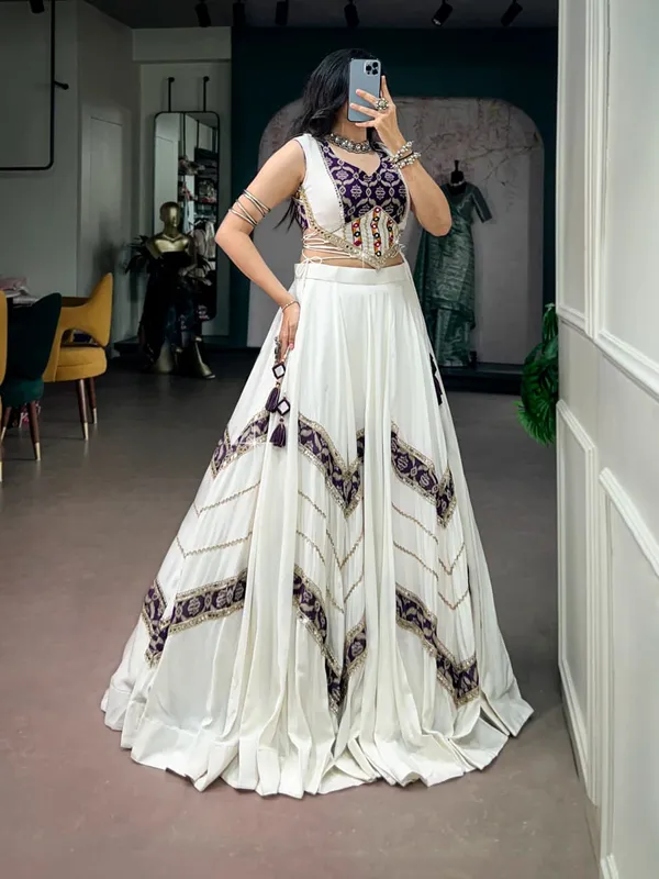 Sm_Royal_White_Rayon_Lehenga_With_Mirror_Work_Blouse_Default_Title