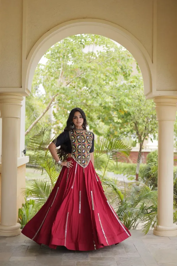 Sm_Rayon_Mirror_Work_Lehenga_With_Embroidered_Blouse_White