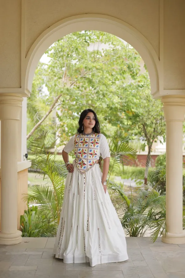 Sm_Rayon_Mirror_Work_Lehenga_With_Embroidered_Blouse_White