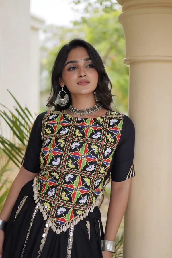 Sm_Rayon_Mirror_Work_Lehenga_With_Embroidered_Blouse_White