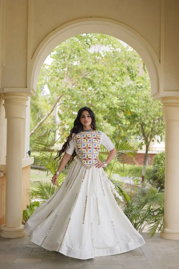 Sm_Rayon_Mirror_Work_Lehenga_With_Embroidered_Blouse_White