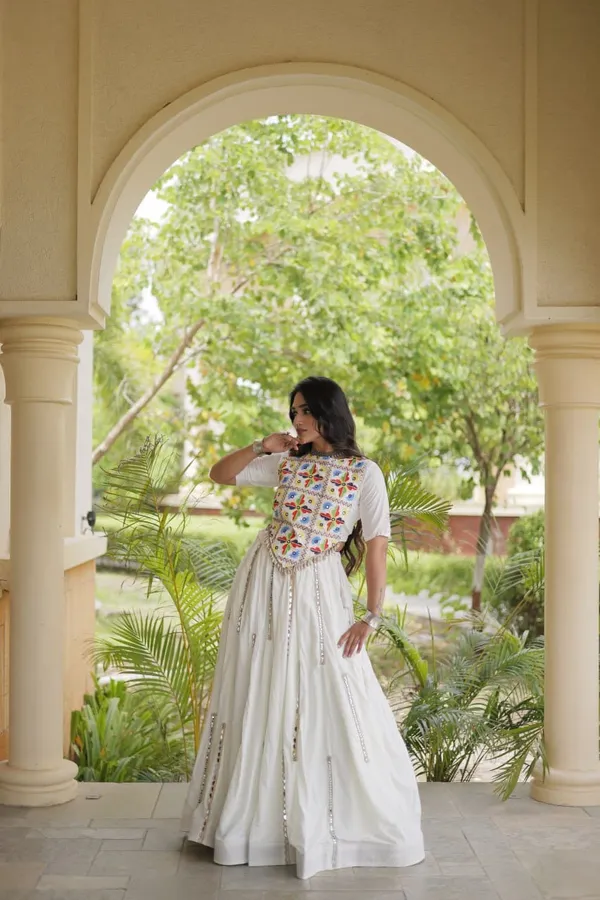 Sm_Rayon_Mirror_Work_Lehenga_With_Embroidered_Blouse_White