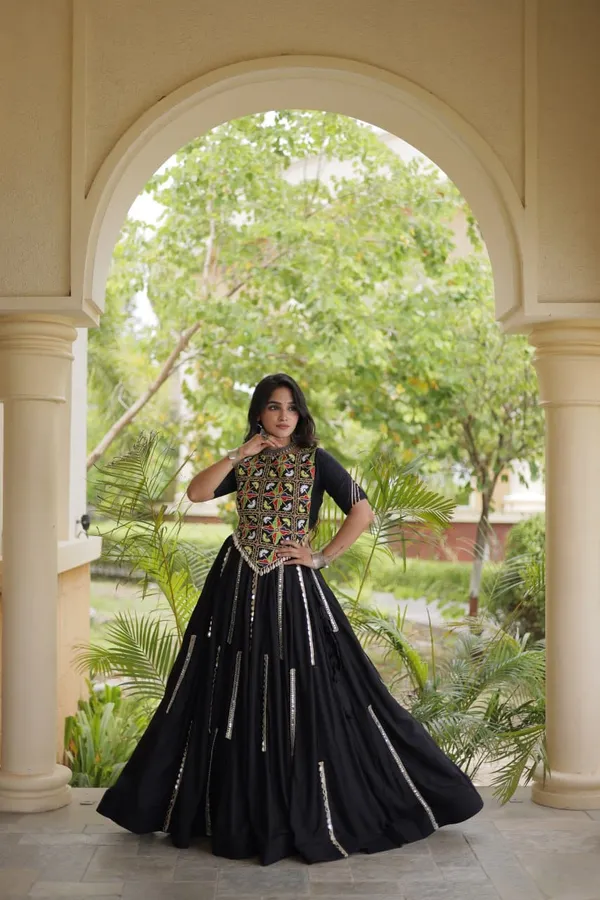 Sm_Rayon_Mirror_Work_Lehenga_With_Embroidered_Blouse_Black