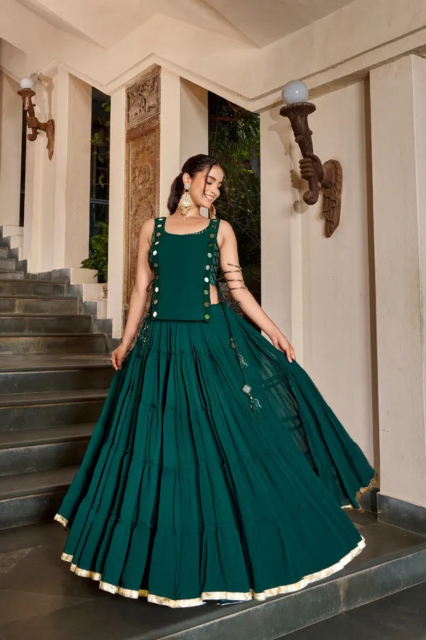 Sm_Navratri_Fully_Stitched_Lehenga_With_Blouse_Koti_Maroon
