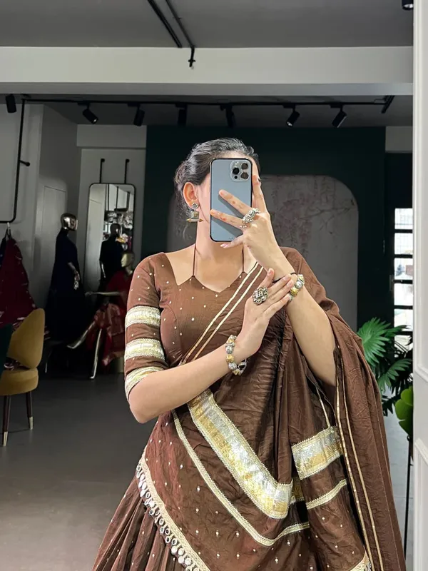Sm_Pure_Chanderi_Zari_Woven_Lehenga_With_Matching_Blouse_Dupatta_Rust_Red