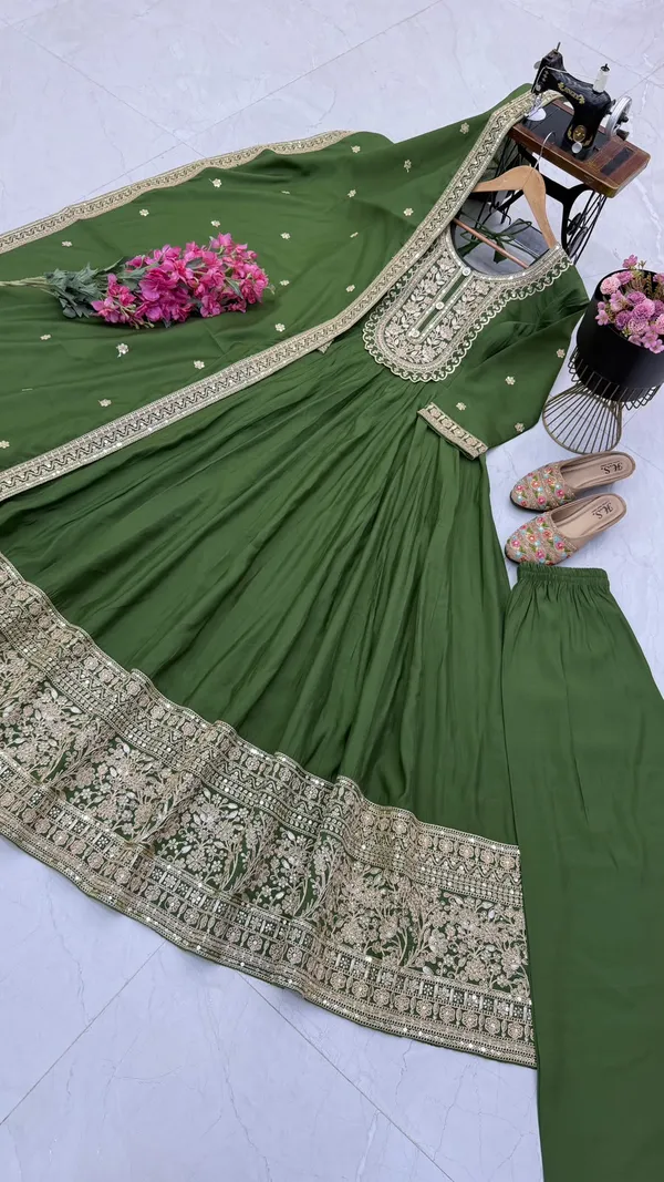 Sm_New_Designer_Party_Gown_Pant_Dupatta_Red