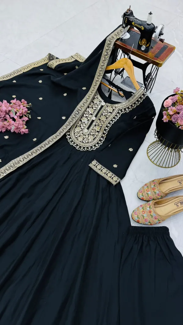 Sm_New_Designer_Party_Gown_Pant_Dupatta_Red
