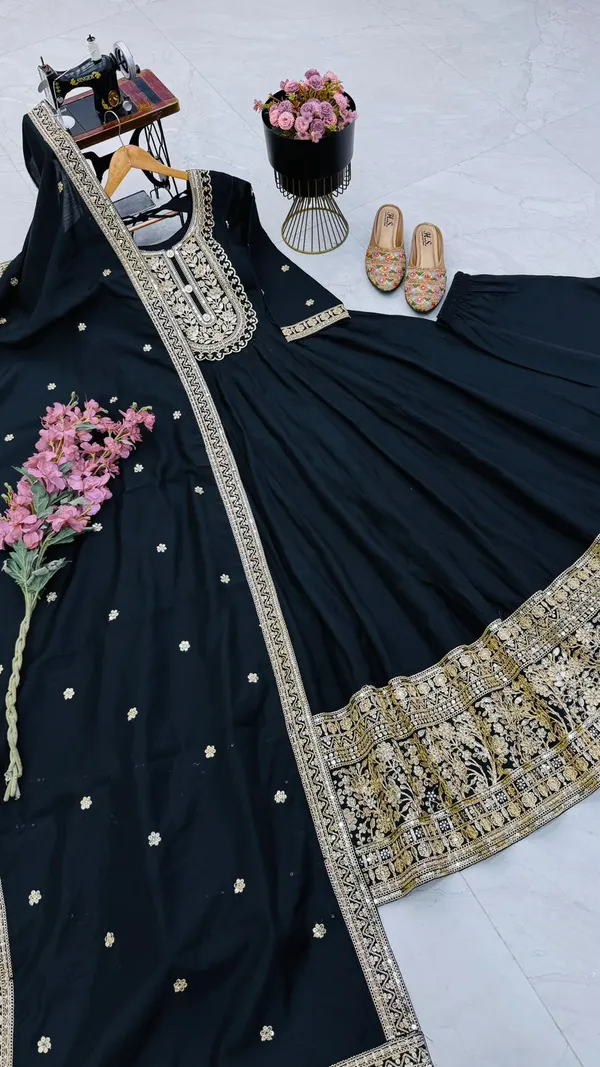 Sm_New_Designer_Party_Gown_Pant_Dupatta_Red