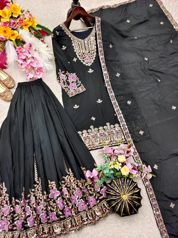 Sm_Trending_Designer_Party_Wear_3_Piece_Chinon_Silk_Sharara_Set_Black
