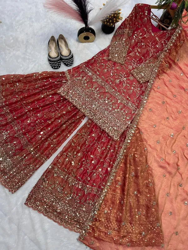 Sm_Designer_Fancy_Crushed_Silk_Sharara_Suit_Set_With_5mm_Sequence_Embroidery_Dupatta_Rust_Orange