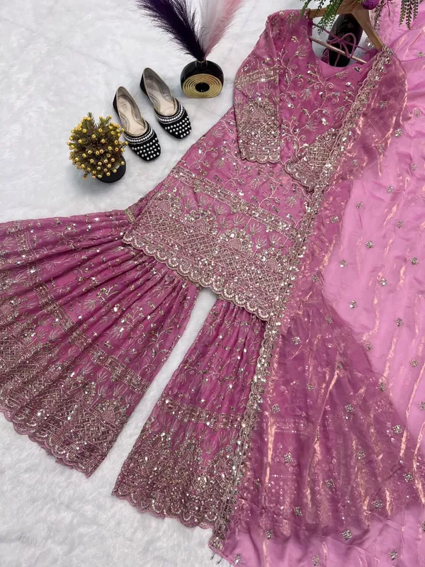 Sm_Designer_Fancy_Crushed_Silk_Sharara_Suit_Set_With_5mm_Sequence_Embroidery_Dupatta_Rust_Orange