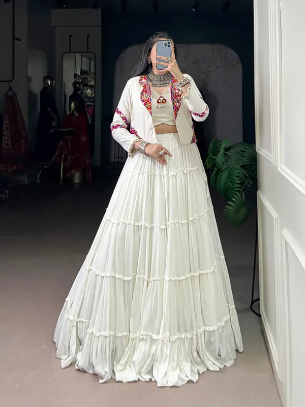 Sm_Pure_Rayon_10m_Flair_Navratri_Lehenga_Choli_With_Designer_Mirror_Work_Jacket_Set_Fully_Stitched_Mustard_Yellow