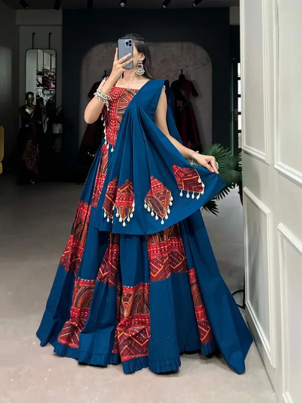 Sm_Pure_Rayon_6_Meter_Flair_Foil_Print_Lehenga_Choli_With_Kodi_Lace_Work_Dupatta_Default_Title
