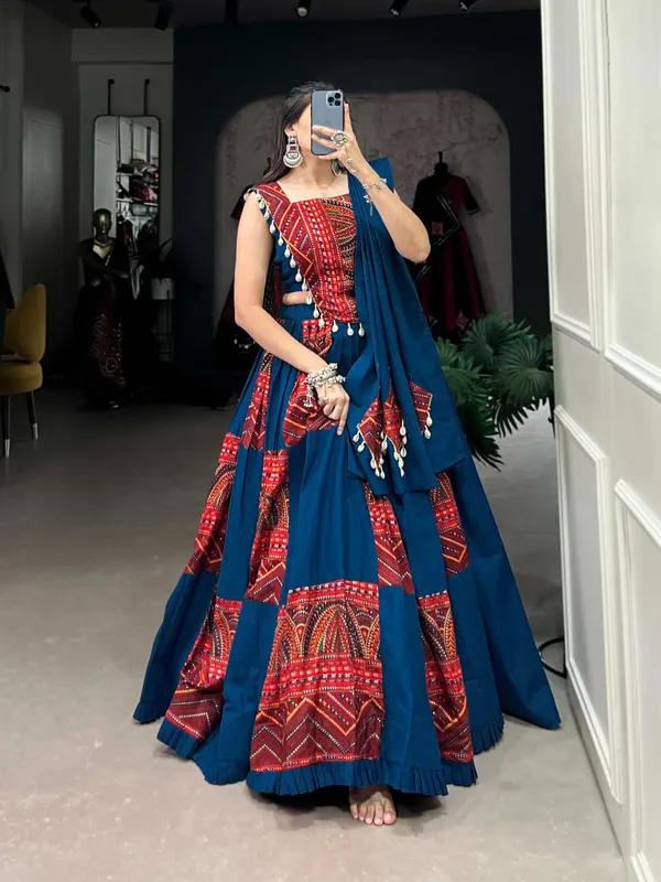 Sm_Pure_Rayon_6_Meter_Flair_Foil_Print_Lehenga_Choli_With_Kodi_Lace_Work_Dupatta_Default_Title