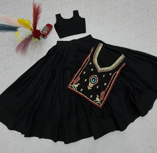 Sm_Designer_Khadi_Cotton_6m_Flair_Chaniya_Choli_With_Georgette_Shrug_Fully_Stitched_Default_Title