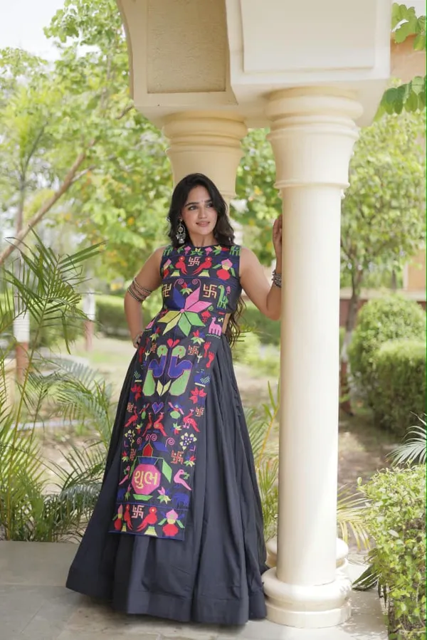 Sm_Fully_Stitched_Black_Cora_Cotton_Garba_Lehenga_Set_With_Gamthi_Thread_Work_Default_Title