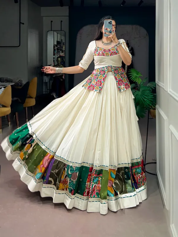 Sm_Multicolor_Panel_Border_Khadi_Cotton_Chaniya_Choli_Default_Title