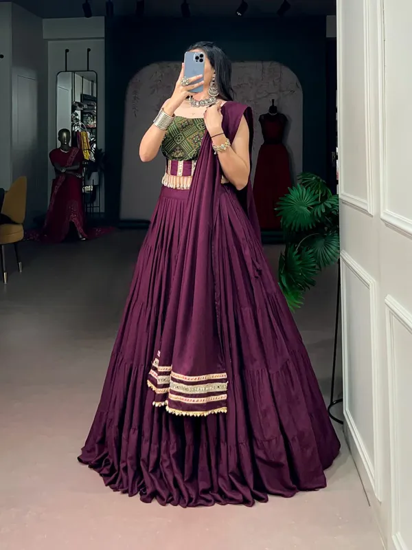 Sm_Grand_Flair_Pure_Rayon_Bandhej_Print_Navratri_Lehenga_Set_With_Kodi_Lace_Default_Title