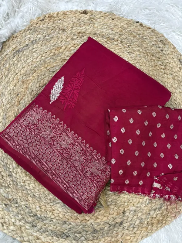 Sm_Pure_Viscose_Russian_Mysore_Crepe_Sarees_Deep_Wine