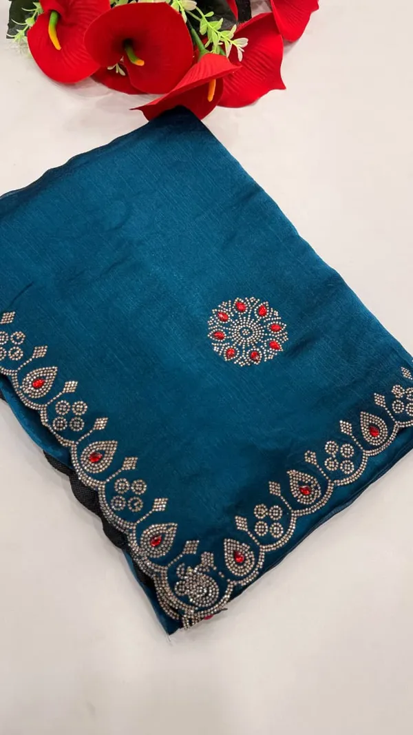 Sm_Heavy_Pure_Chiffon_Fendi_Silk_Saree_With_Handwork_Jarkan_Stone_Detailing_Peacock_Blue