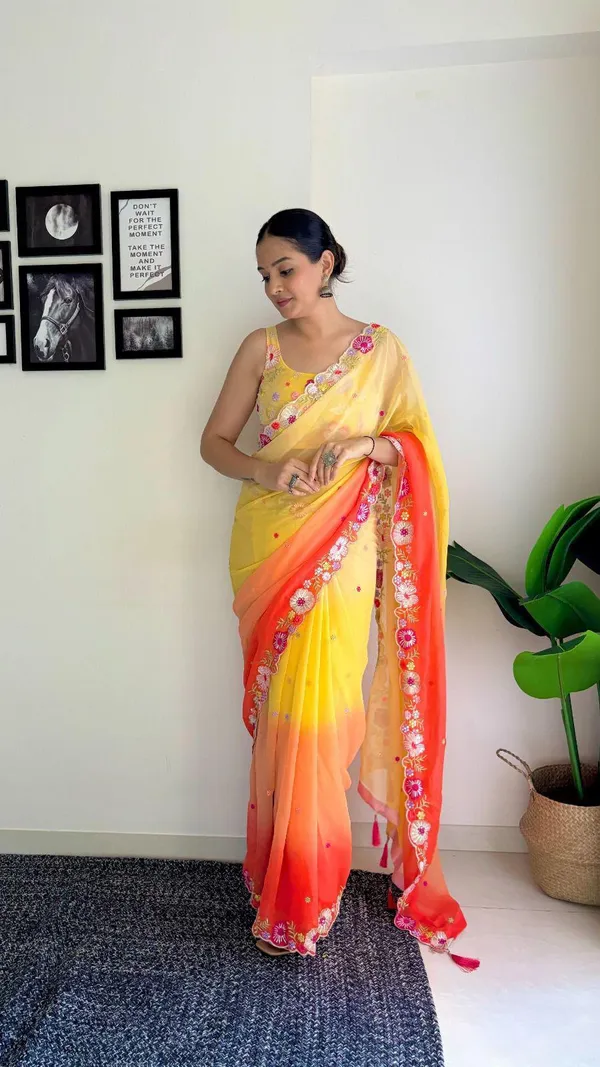 Sm_Trending_Heavy_Soft_Georgette_Party_Wear_Sarees_Lemon_Yellow