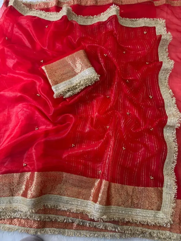 Sm_Karwa_Chauth_Special_Pure_Tissue_Silk_Saree_With_Jacquard_Weave_Ghungroo_Border_Lace_Jalar_Detailing_Default_Title