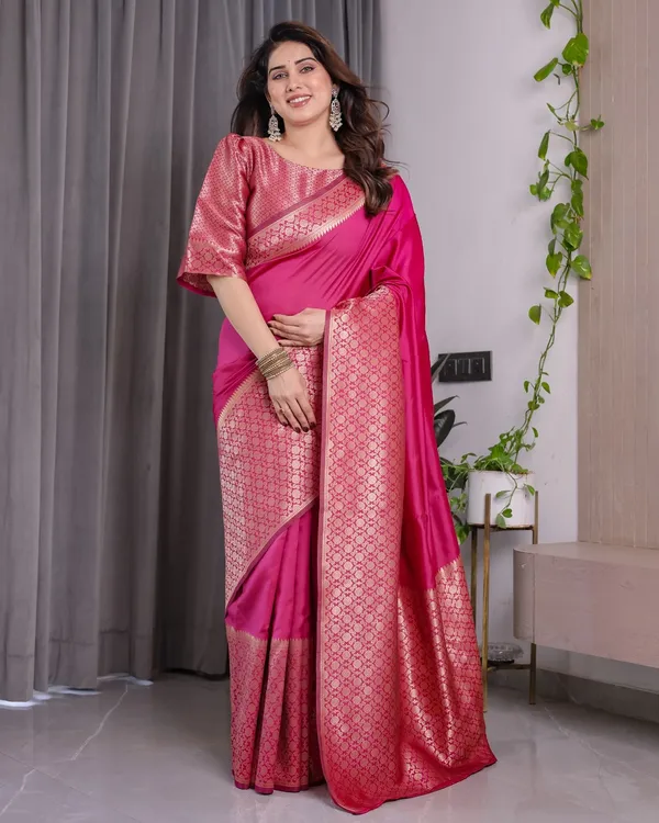 Sm_Pure_Banarasi_Silk_Saree_With_Elegant_Zari_Weaving_Rani_Pink