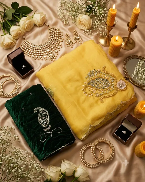 Sm_Maharani_Pure_Soft_Shimmer_Silk_Saree_With_Hand_Cutdana_Moti_Work_And_Velvet_Blouse_Sage_Green