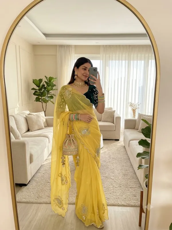 Sm_Maharani_Pure_Soft_Shimmer_Silk_Saree_With_Hand_Cutdana_Moti_Work_And_Velvet_Blouse_Yellow