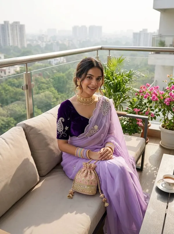 Sm_Maharani_Pure_Soft_Shimmer_Silk_Saree_With_Hand_Cutdana_Moti_Work_And_Velvet_Blouse_Purple