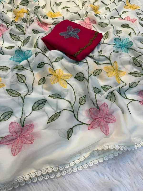 Sm_Designer_Multi_Thread_Work_Star_Georgette_Party_Wear_Saree_Default_Title