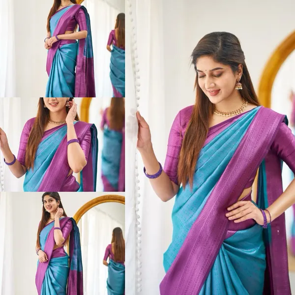 Sm_Soft_Lichi_Silk_Saree_With_Rich_Jacquard_Pallu_Iris_Blue